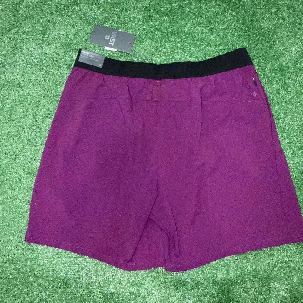 VRST Men's 7" Elevate Unlined Shorts Lrg Purple New Gym Drawstring - Picture 4 of 8